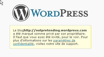 French Private Blog Page